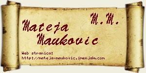 Mateja Mauković vizit kartica